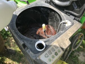 Einspülschleuse einer Pflanzenschutzmittelspritze 